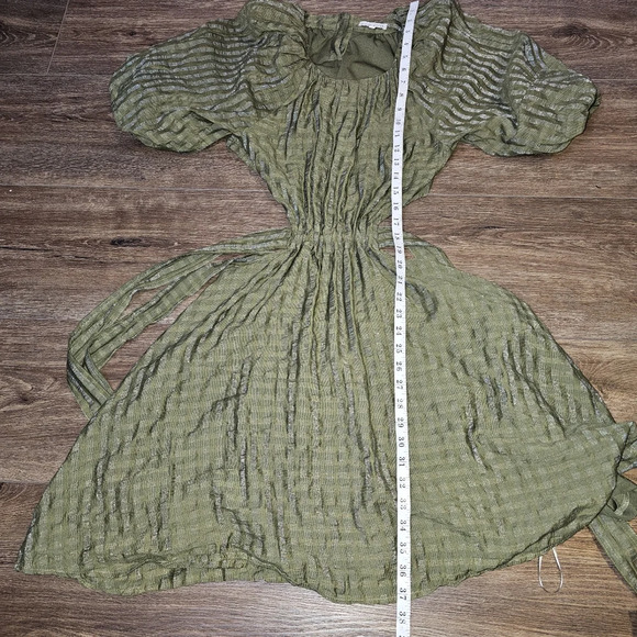 Moon River Womens Plaid Green Mini Dress,w Back Cutouts SZ M - Picture 13 of 16